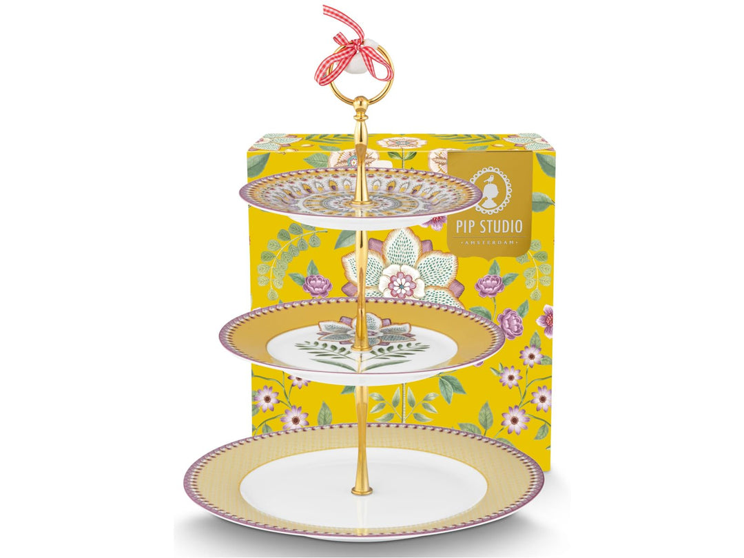 Pip Studio Lily&Lotus Yellow Etagere 3tlg
