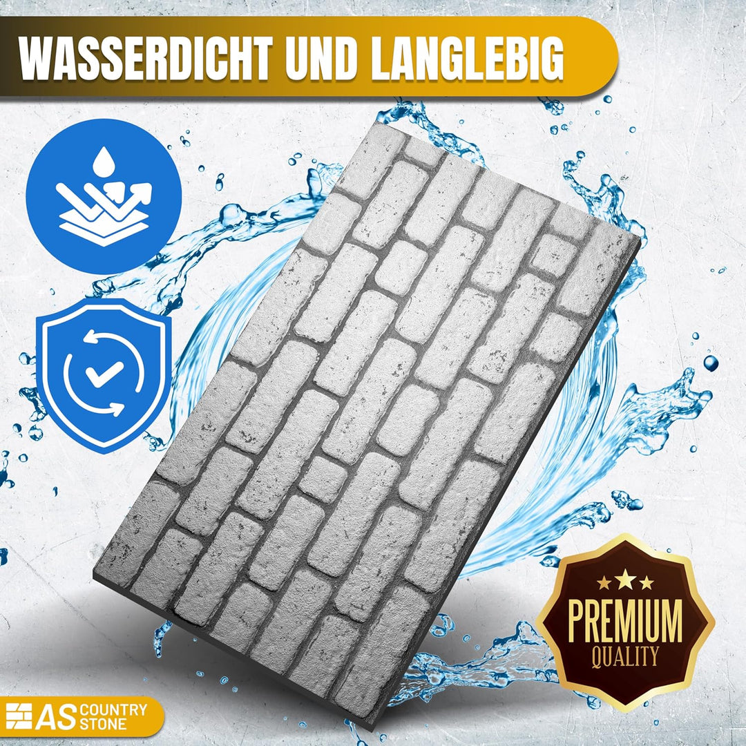 AS Country Stone - Wandverkleidung Steinoptik - Einfache Montage - Wandpaneele Steinoptik für Innen-