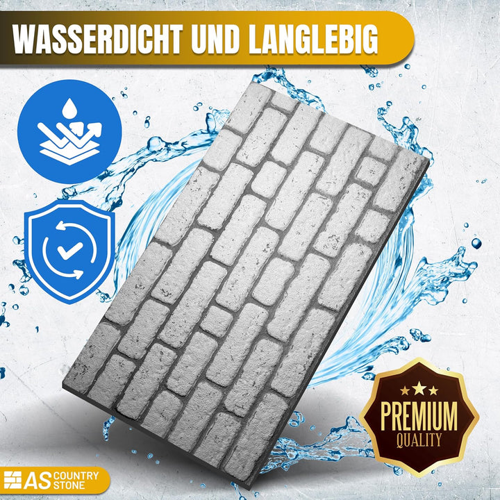 AS Country Stone - Wandverkleidung Steinoptik - Einfache Montage - Wandpaneele Steinoptik für Innen-