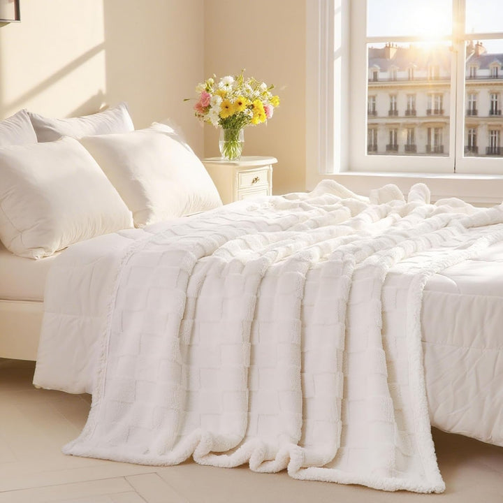 Gracelife Sherpa-Überwurfdecke, Fleecedecke, doppelt, weich, flauschig, warm, Überwurf für Bett und