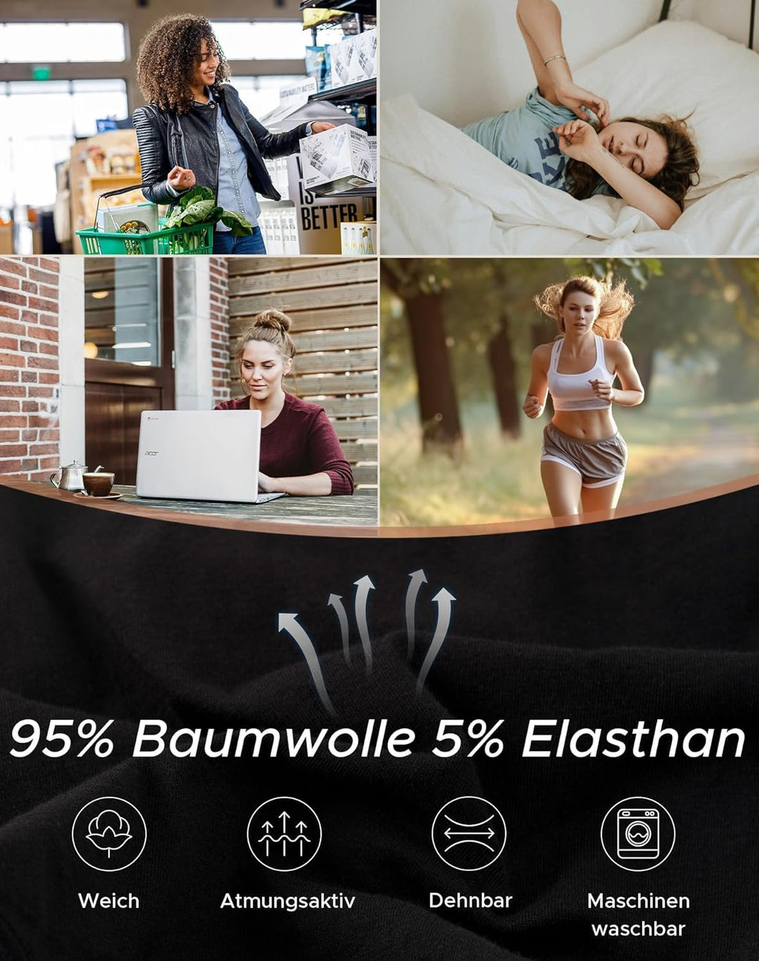 INNERSY Unterhosen Damen Baumwolle Slips Mehrpack Hipster Bequem Unterwäsche 6er Pack S Dunkle, S Du