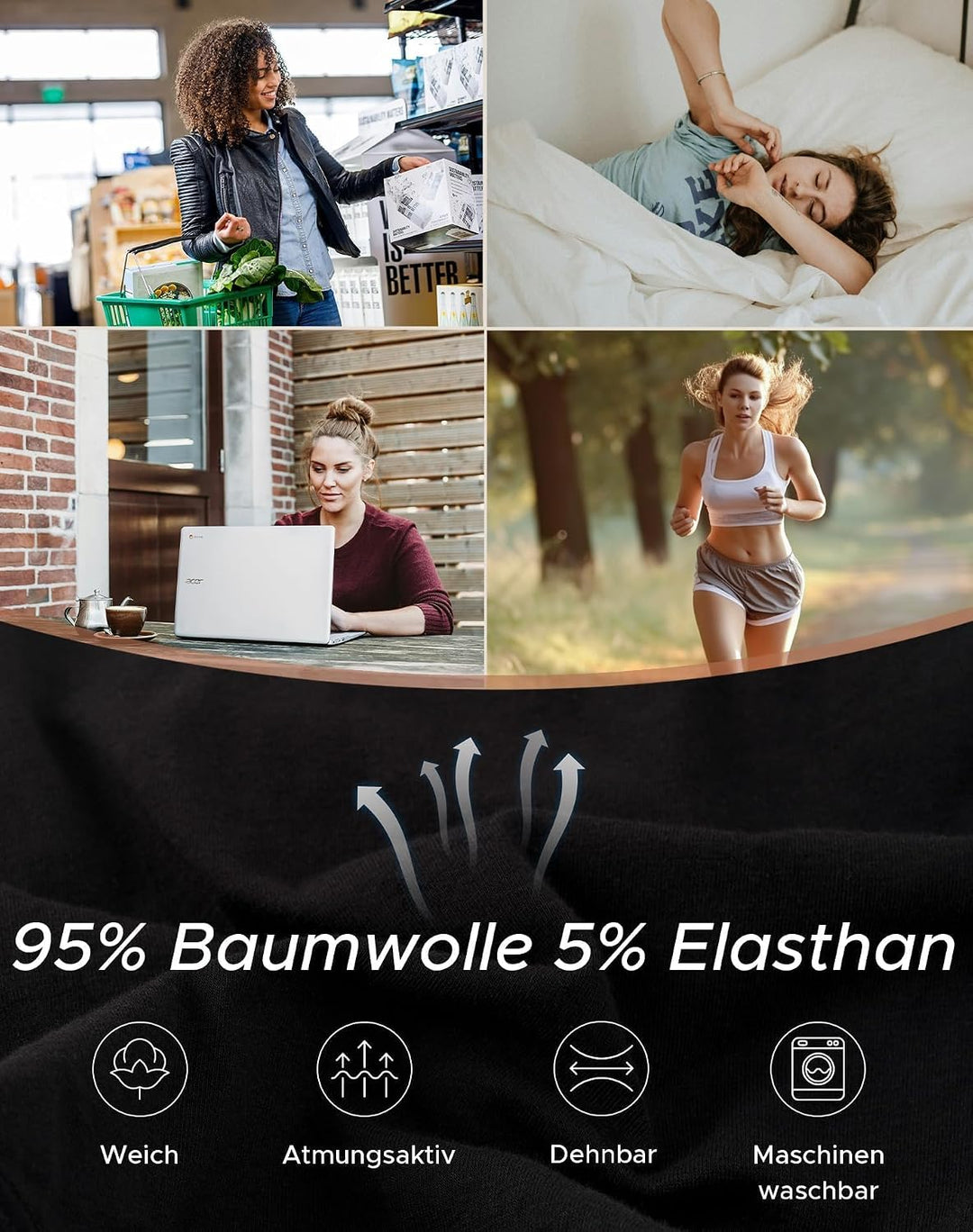 INNERSY Unterhosen Damen Baumwolle Slips Mehrpack Hipster Bequem Unterwäsche 6er Pack XXL Dunkle, XX