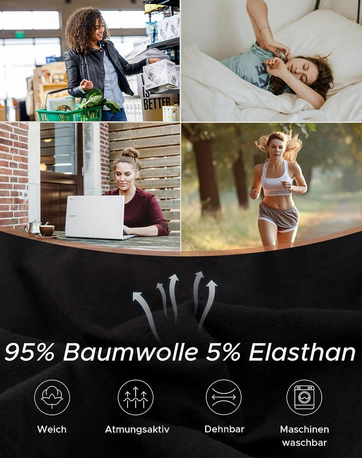 INNERSY Unterhosen Damen Baumwolle Slips Mehrpack Hipster Bequem Unterwäsche 6er Pack XXL Dunkle, XX