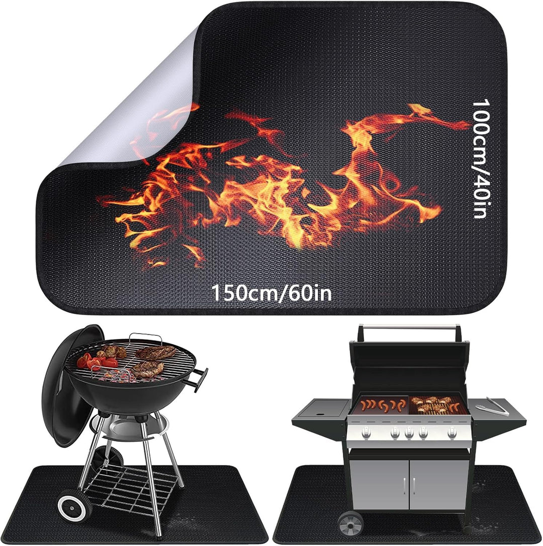Feuerfeste Unterlage | 100 * 150cm Faltbare Hitzeschutzmatte | Bodenschutzmatte | Grillmatten | Bode