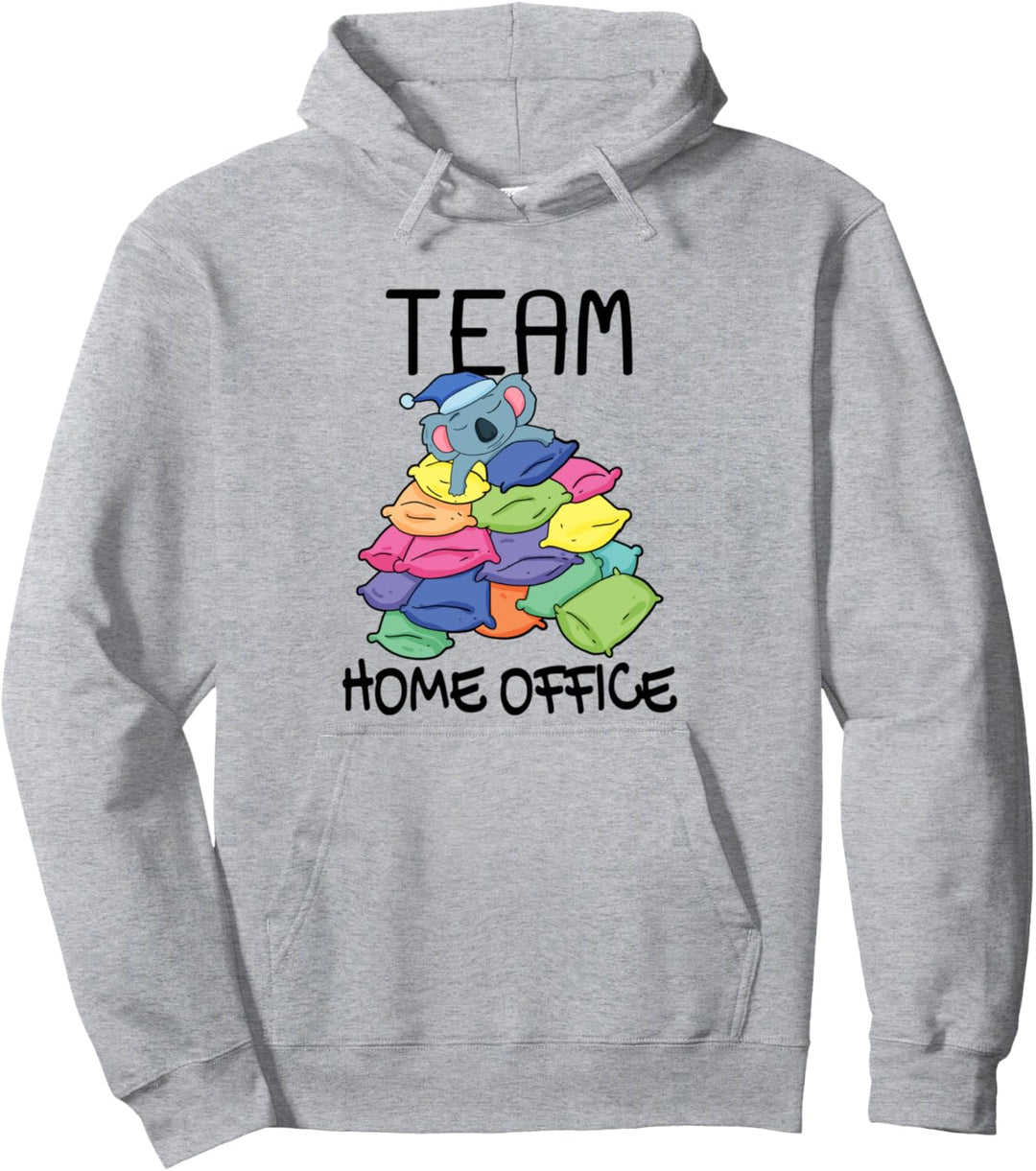Team Home Office Koala lustig Beruf Arbeiten Heimarbeit Pullover Hoodie