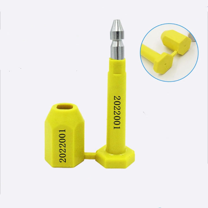 Duebass Bolzendichtung für Ladungscontainer und LKW-Anhänger, gelb (50 Stück)