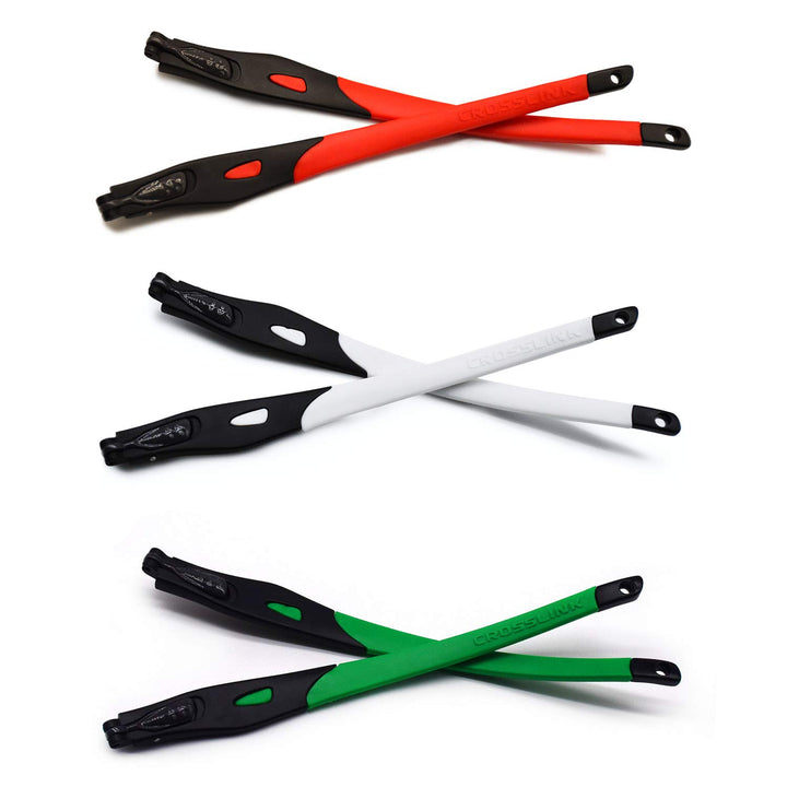 HKUCO Verstärken Rot/Weiss/Grün Ersatzgläser Beine für Oakley Crosslink Rahmen für Brillen