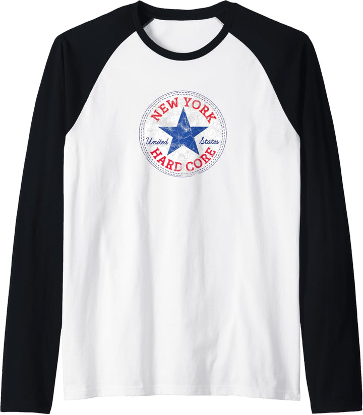 New York HARD CORE NYHC USA Vegan Straight Edge Street Wear Raglan
