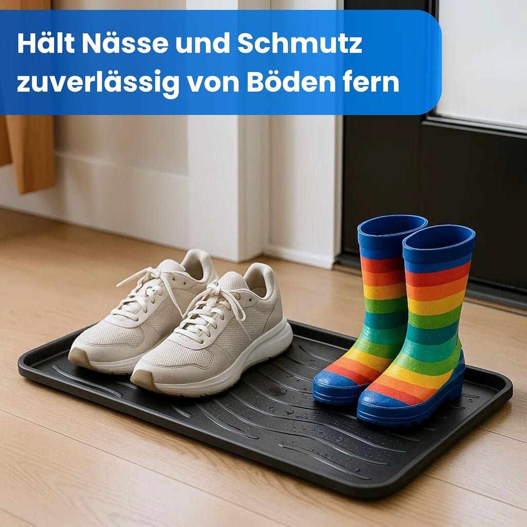 Bestlivings Schuhabtropfschale (4er Pack - Anthrazit) XXL Extra Grosse Schuhablage (78x38x2,5cm) was