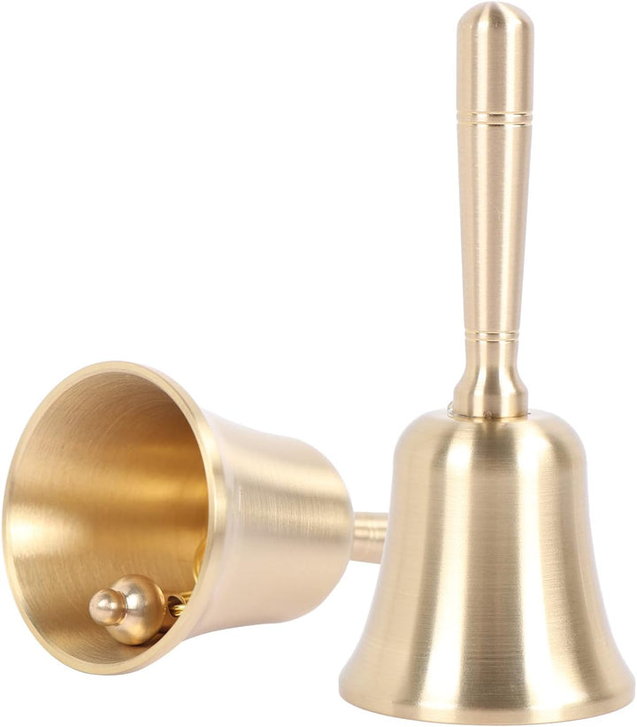 Handglocke im traditionellen Stil – Laute Handglocken aus massivem Messing, sehr Laute Handklingel f