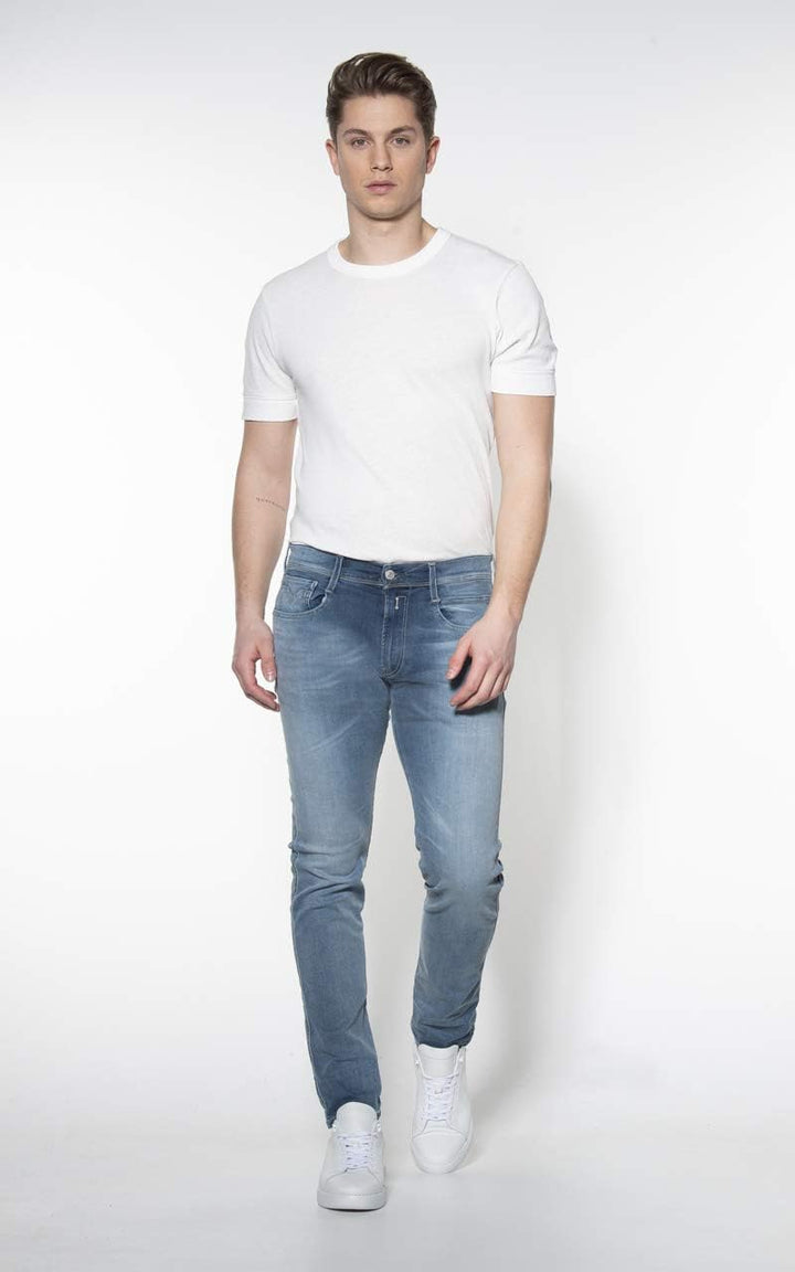 Replay Herren Jeans Hyperflex Bio mit Stretch 38W / 36L Medium Blue 009, 38W / 36L Medium Blue 009