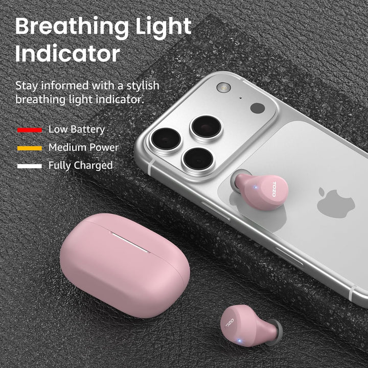 TOZO A1 In-Ear Kopfhörer Kabellos Bluetooth 5.3 mit 2 Mikrofonen für KI-Anrufe, App-Steuerung, 32 St
