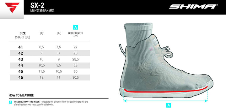 SHIMA SX-2 Motorradschuhe für Herren | Leder, Atmungsaktiv, Verstärkte Strassenreitschuhe mit Knöche