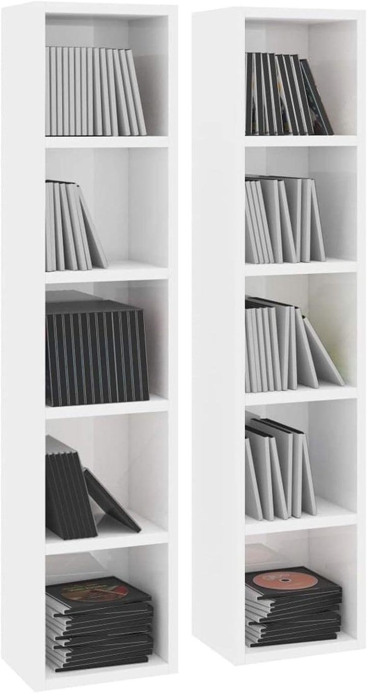 Tidyard 2 STK. CD-Regale Bücherregal Wandregal Standregal Aktenregal Büroregal CD-Regal Flurregal Au