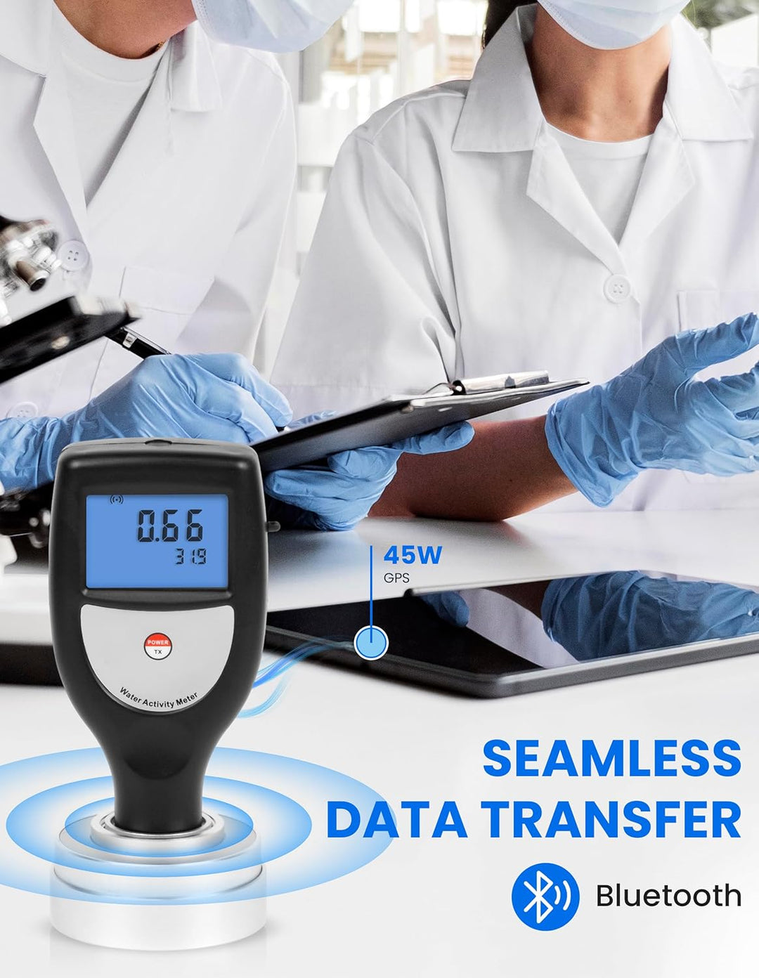 AMTAST Wasser-Aktivitätsmessgerät mit Bluetooth-Funktion für PC Smart Food Water Activity Meter WA-6