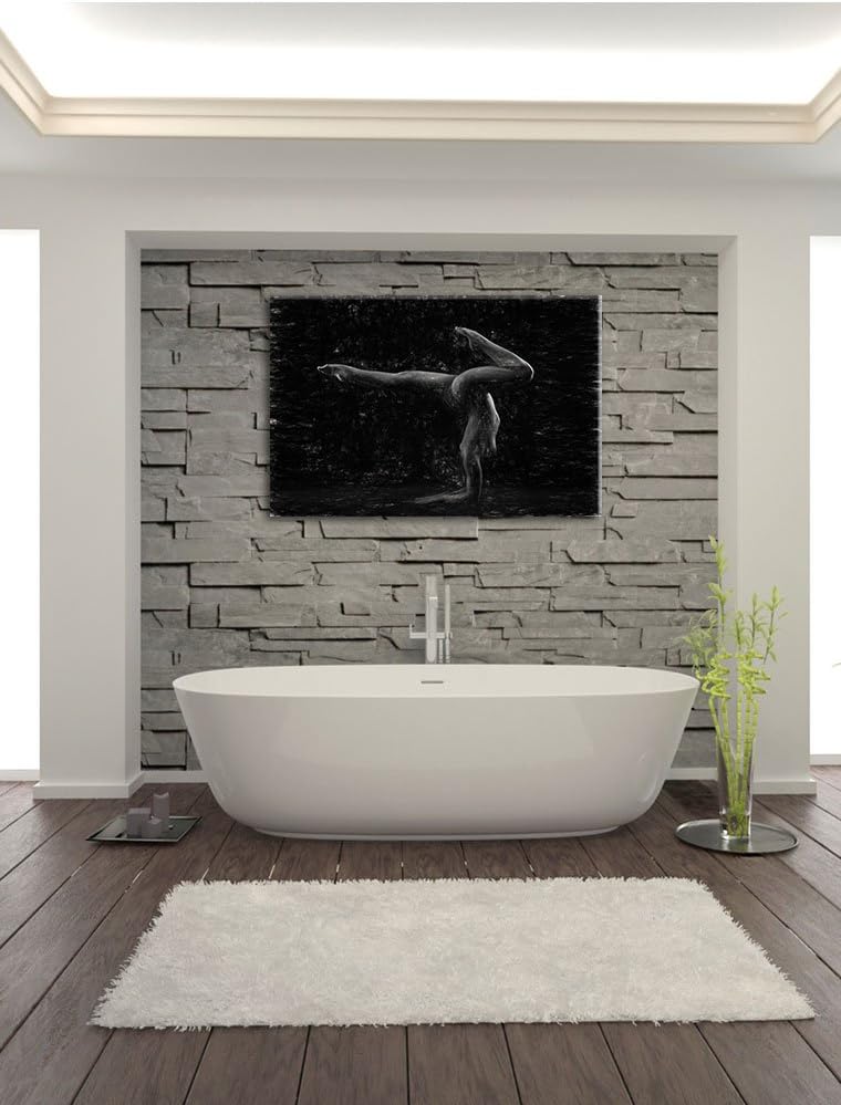 Pixxprint Perfekter Flexibler sexy Körper Einer Jungen Frau Kunst Kohle Effekt, Format: 100x70 auf L