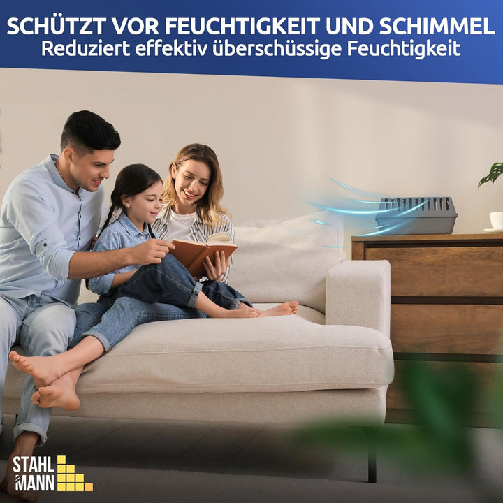 STAHLMANN® 12er Luftentfeuchter Nachfüllpack [12X450G Zitronen DUFT] - Luftentfeuchter Granulat [MAD