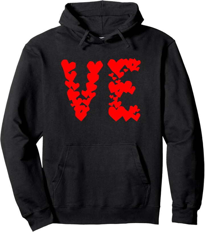 Halb Love Herz Partnerlook Paare Partner Liebe Valentinstag Pullover Hoodie