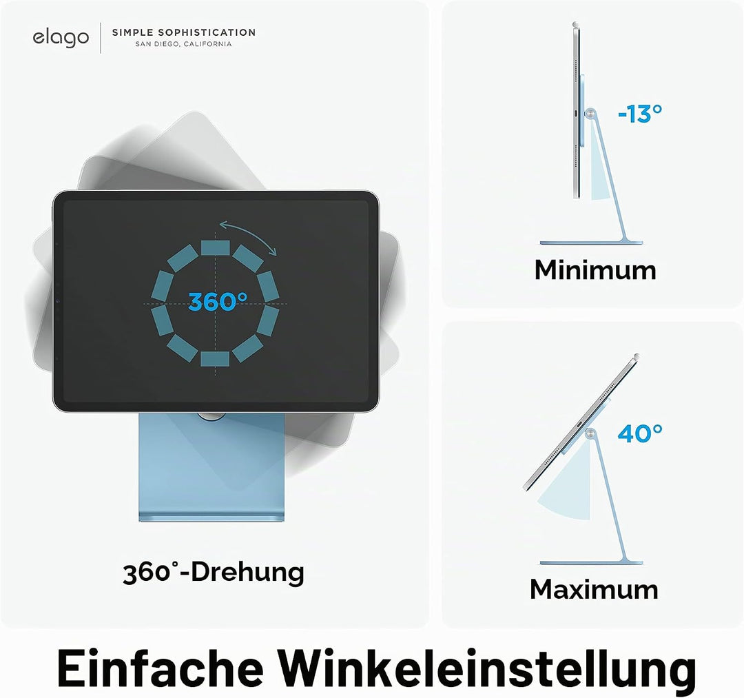 elago Premium Magnetischer Ständer Kompatibel mit iPad Pro 12.9 Zoll [5., 4. Gen], iPad Pro 11 Zoll