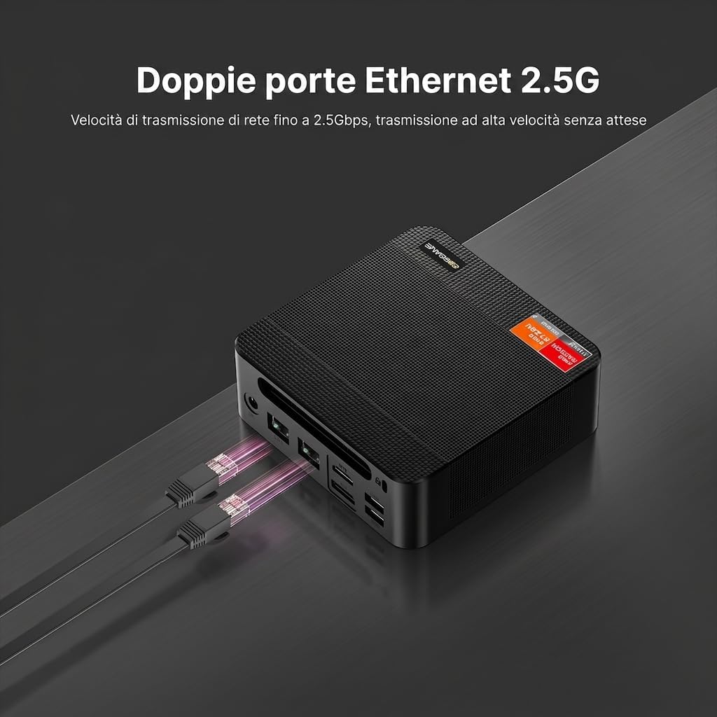 BOSGAME P4 Ultra Windows 11 Pro Business Mini-PC AMD Ryzen 7 7730U, 8 Kerne, 16 Threads, bis zu 4,5