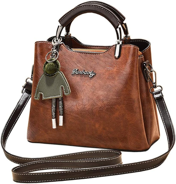 BUKESIYI Damen Tasche Umhängetasche Handtasche Frauen Klein Schultertasche Weekender Lack PU Leder C