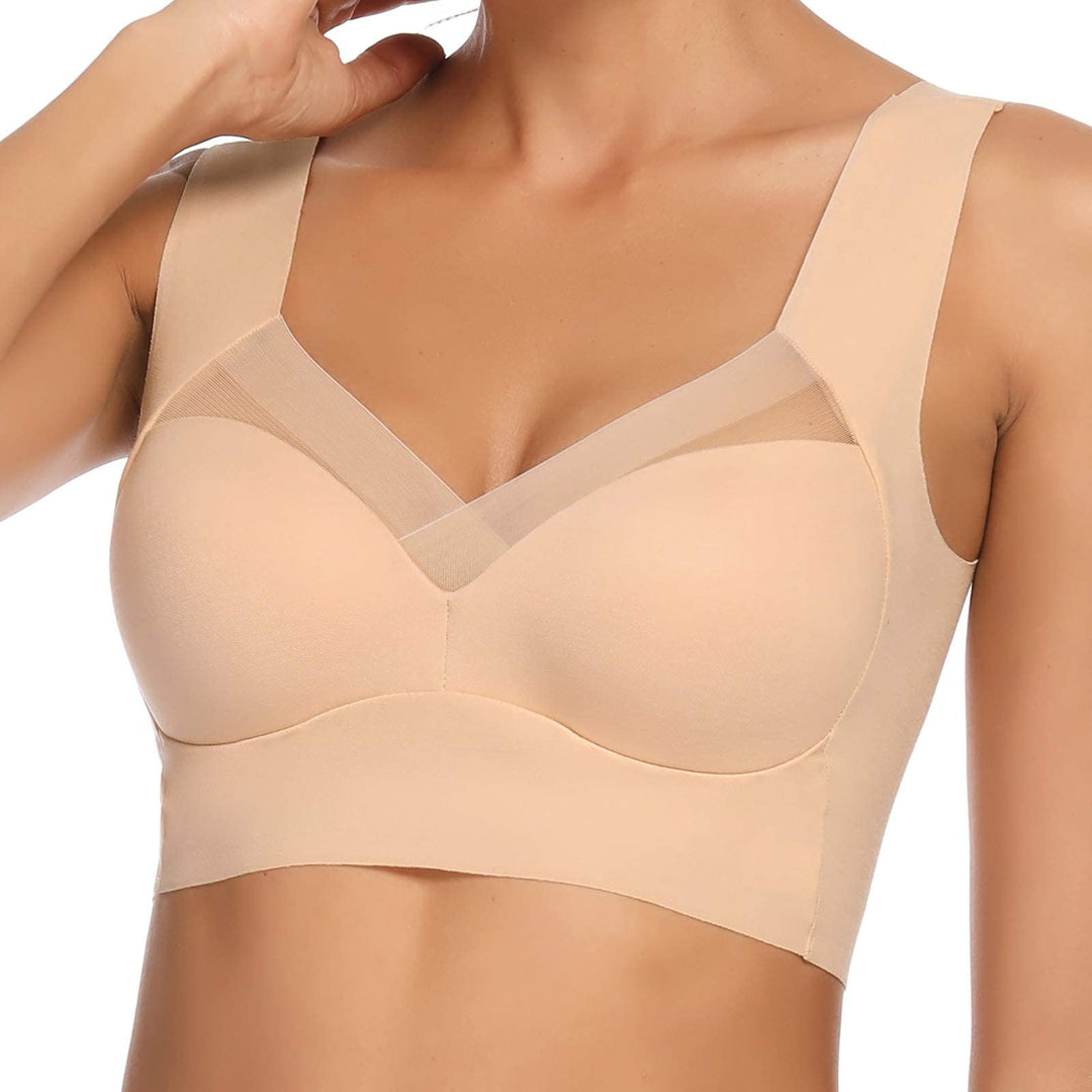 WOWENY BH Damen Ohne Bügel Schlaf Bustier Tops Spitze Bralette Bügelloser Klassischer T Shirt BH Sch