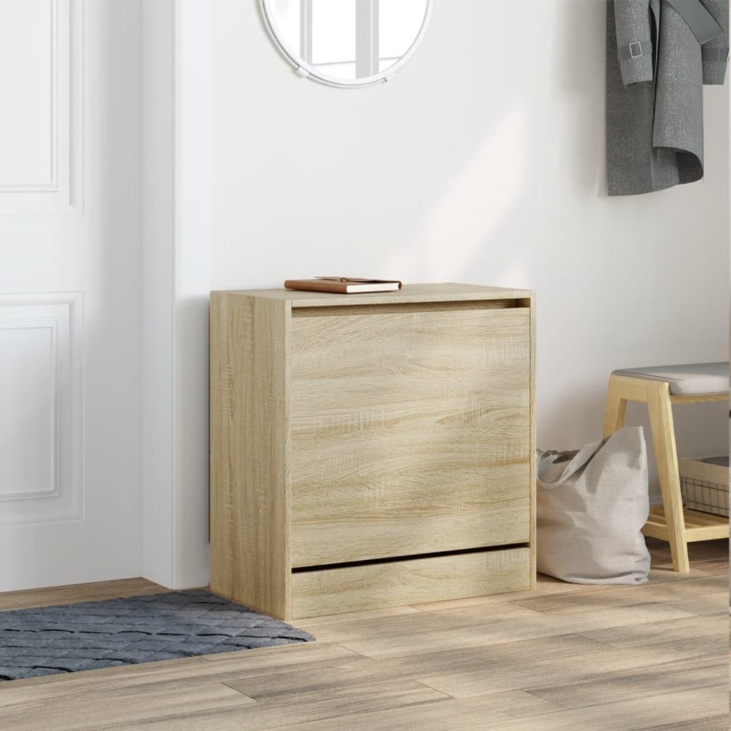 vidaXL Schuhschrank Sonoma-Eiche 60x34x63,5 cm Holzwerkstoff 60 x 34 x 63.5 cm Sonoma Eiche, 60 x 34
