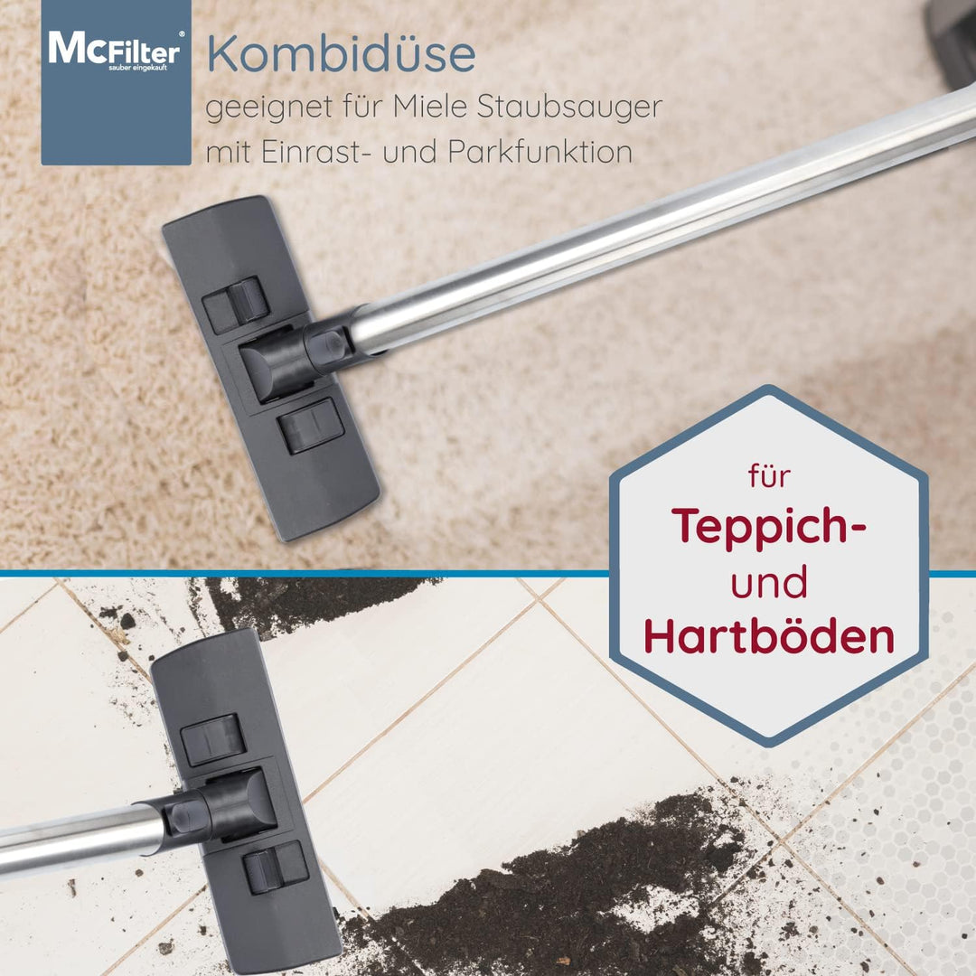 McFilter | Bodendüse geeignet für Miele S8340 PowerLine, S8360, S8730 Staubsauger, Staubsaugerdüse K