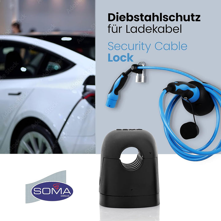 Diebstahlschutz für Ladekabel bis AD 17 mm Schwarz 17, Schwarz 17
