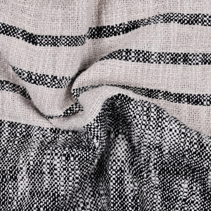 EGLO LIVING Decke Longlac, Kuscheldecke gestreift im Industrial Design, Wolldecke für Couch, Sofadec
