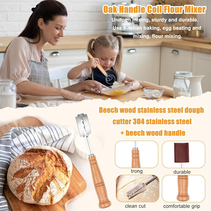 Gärkorb Set, Brot Gärkörbchen aus Peddigrohr zum Brot backen, Gärkörbchen Rund & Oval 2er Set, Gärko