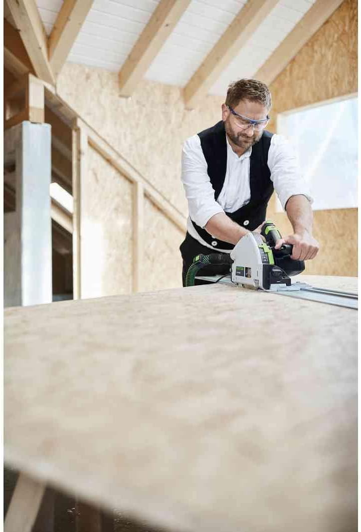 Festool Tauchsäge TS 55 FEBQ-Plus (mit Kreissägeblatt, Splitterschutz, Sichtfenster, Innensechskants