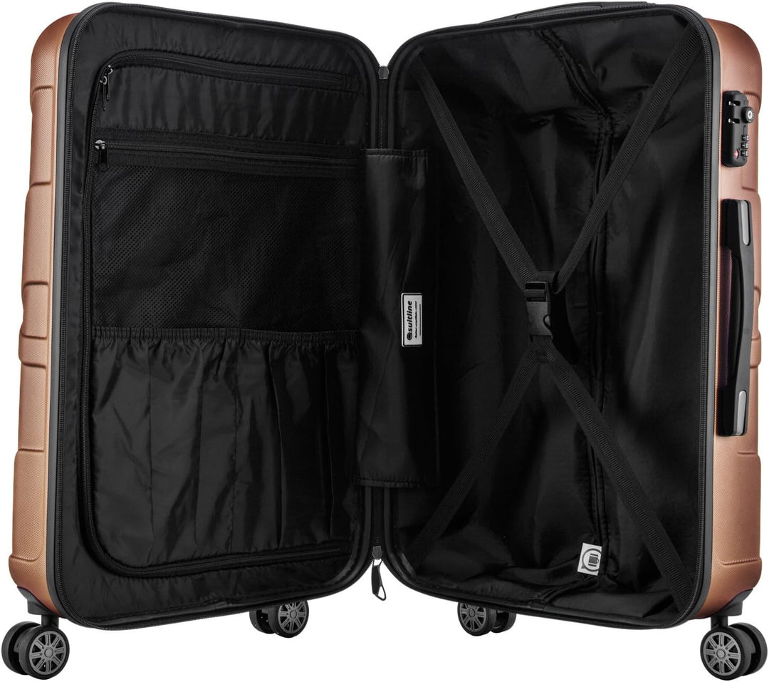 suitline - Handgepäck Hartschalen-Koffer Koffer Trolley Rollkoffer Reisekoffer, TSA, 55 cm, ca. 34 L