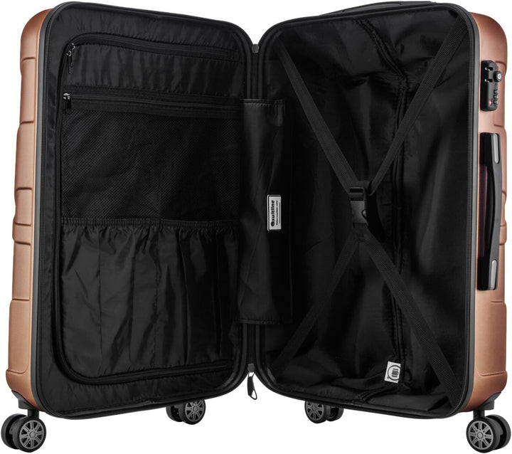 suitline - Handgepäck Hartschalen-Koffer Koffer Trolley Rollkoffer Reisekoffer, TSA, 55 cm, ca. 34 L