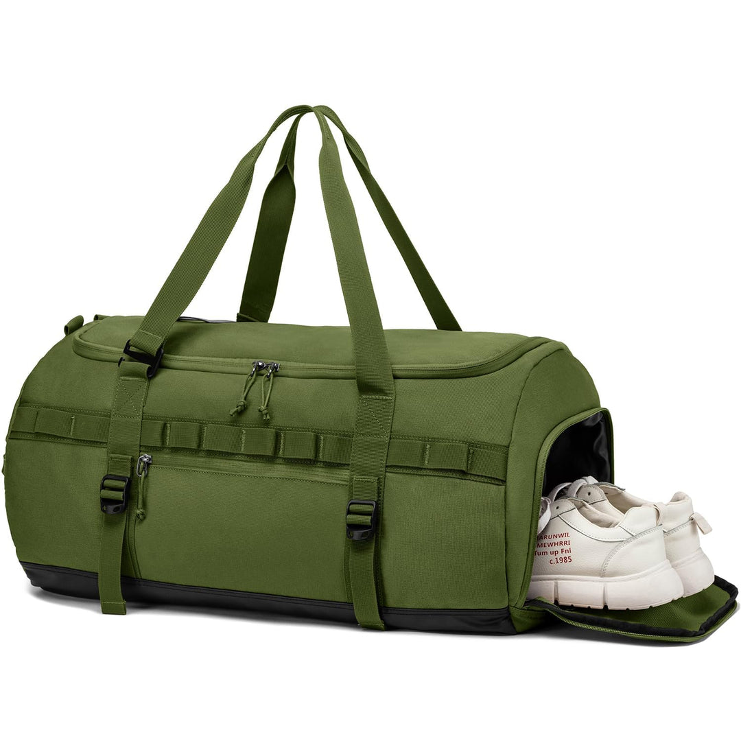 TAIHOYIN Sporttasche & Reisetasche 60L Gross Trainingstasche Herren Damen mit Schuhfach & Rucksack-F