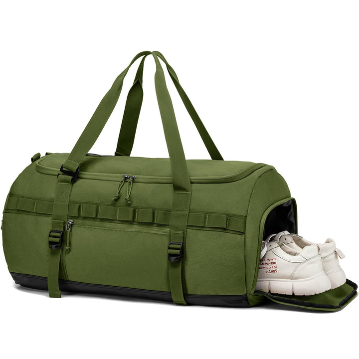 TAIHOYIN Sporttasche & Reisetasche 60L Gross Trainingstasche Herren Damen mit Schuhfach & Rucksack-F