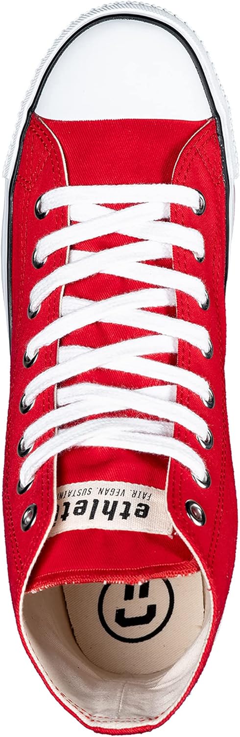 Ethletic Unisex Sneaker Hi Fair Trainer White Cap Fair | Vegan | Nachhaltig 39 EU Cranberry Red Just