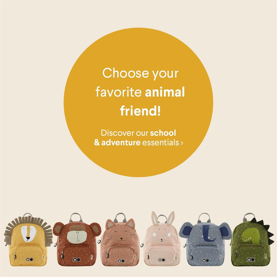Trixie Rucksack - Rucksack für Kind - für Jungen und Mädchen - Kleiner Turnbeutel Dunkelgelb Mr Lion
