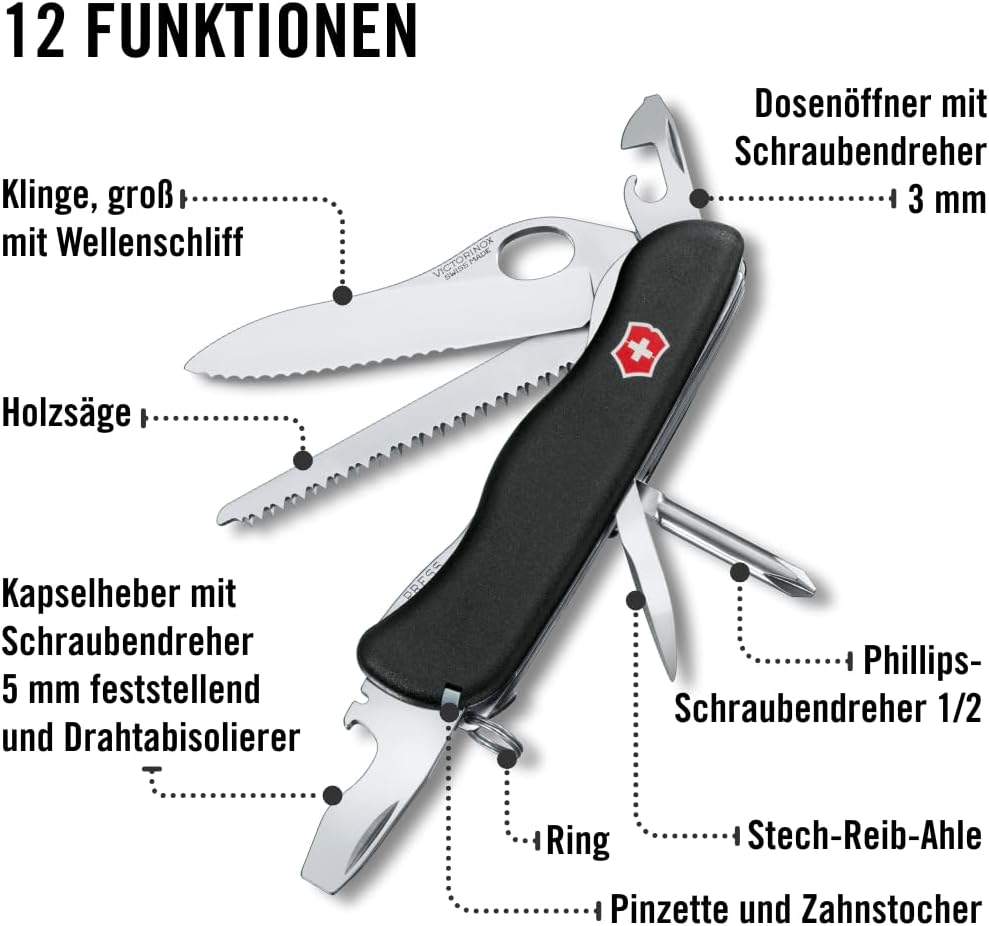 Victorinox Taschenmesser Trailmaster Schwarz One Size Single, Schwarz One Size Single