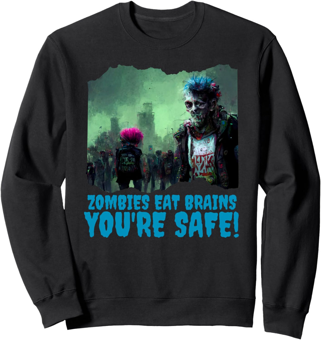 Halloween-Kostüm, lustiges Zombie-Punk-Horror-Poster, Party-Kostüm Sweatshirt