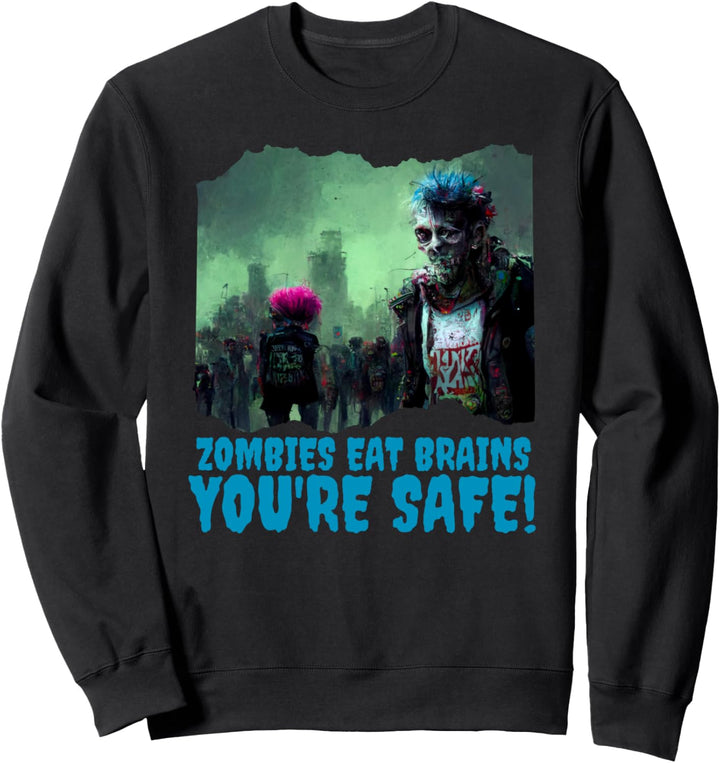 Halloween-Kostüm, lustiges Zombie-Punk-Horror-Poster, Party-Kostüm Sweatshirt
