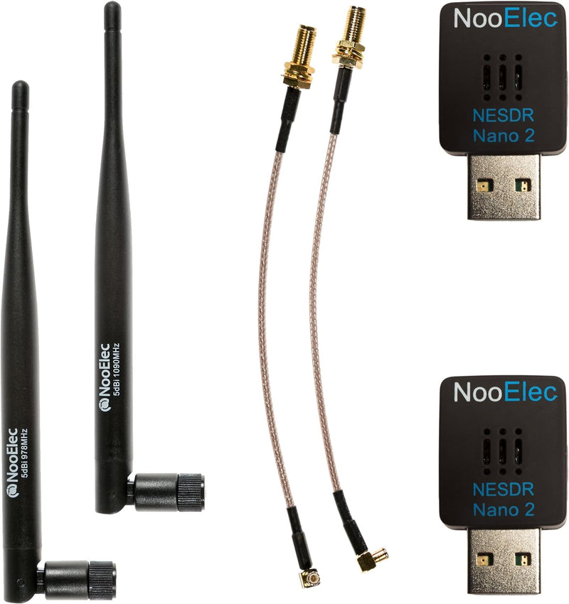 NooElec Stratux 1090ES & UAT - Radios und Hochleistungsantennen Dualband NESDR Nano 2 ADS-B (978 MHz