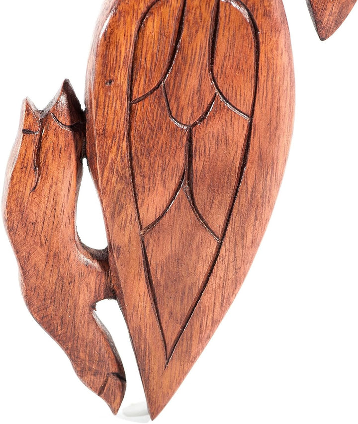Windalf Celtic Holzbild Caila 24 cm Keltischer Rabe Holzornament Keltischer Knoten Wandornament Skan