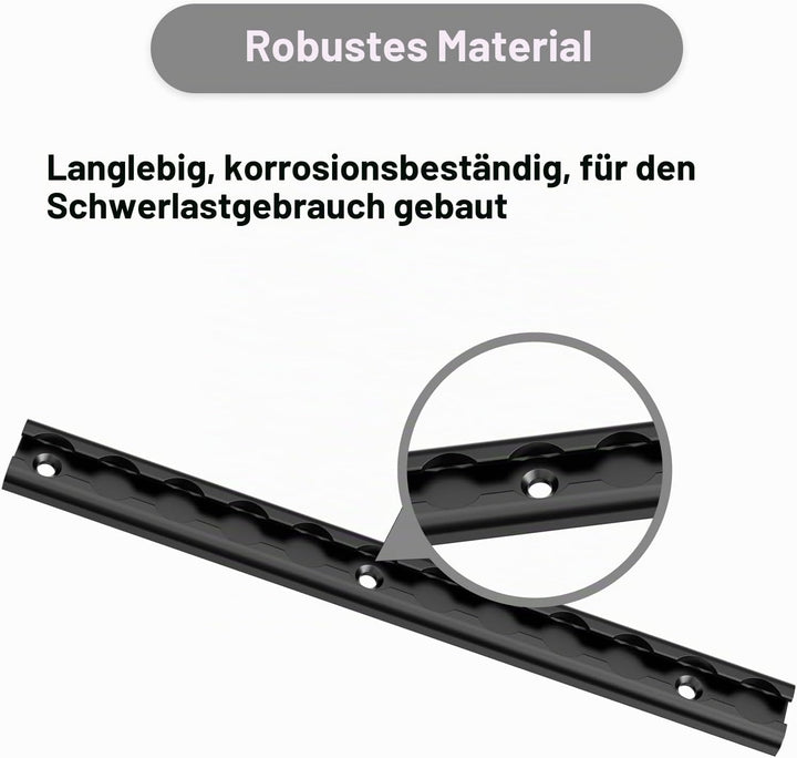 4 Stück L-Schiene, 305 mm Aluminium-L-Schiene, kurze Airline-Spannschiene für enge Räume, LKW-Betten