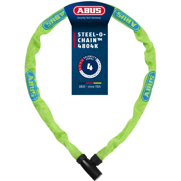 ABUS Kettenschloss Steel-O-Chain 4804K – Fahrradschloss aus Spezialstahl – ABUS-Sicherheitslevel 4 G