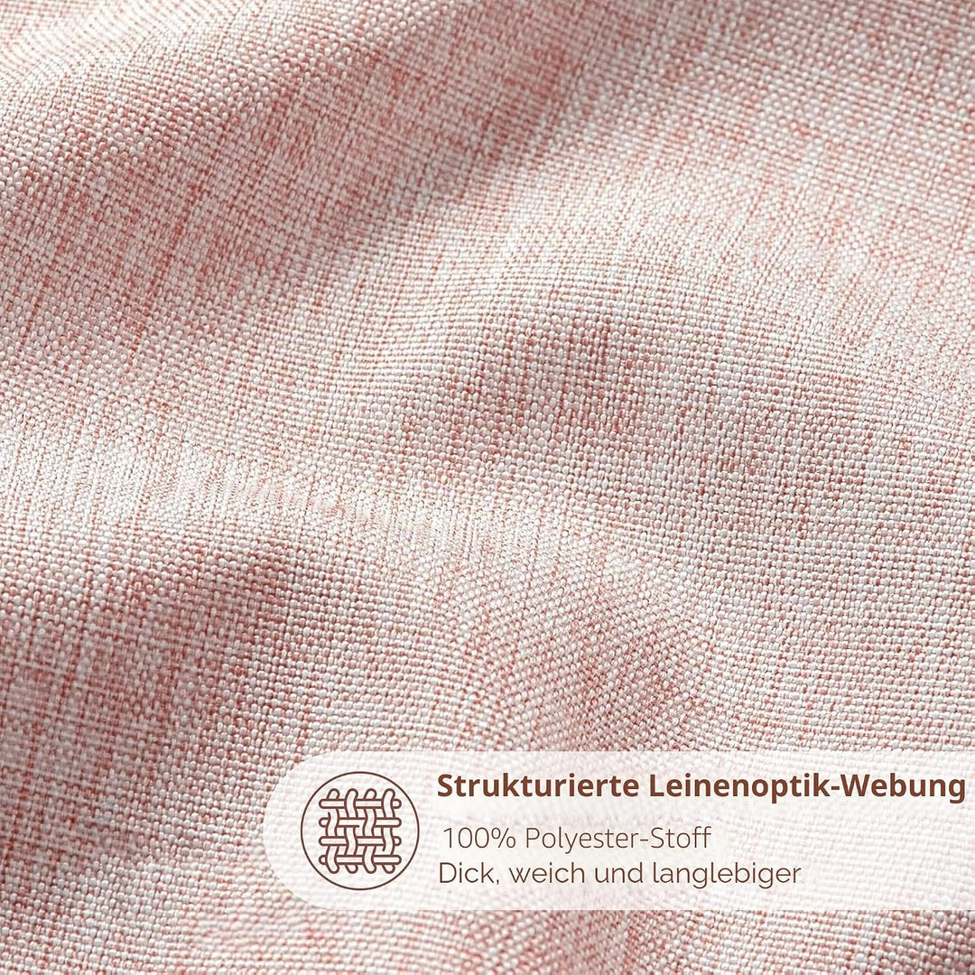VANZAVANZU Duschvorhang Schmaler Leinen 92 x 182 cm mit Metall Duschvorhangringe Schwerer Stoff Text