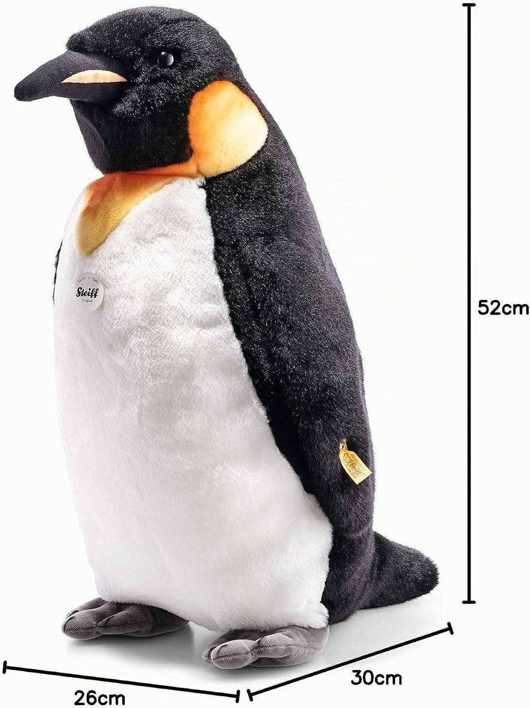 Steiff Palle Koenigspinguin - 52 cm - Kuscheltier - schwarz/Weiss, 075902