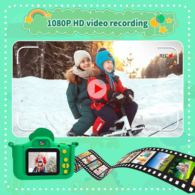 MYSTILUCK Kinderkamera, 1080P HD Digitalkamera für Kinder mit 2,0"-Bildschirm & 32GB-Karte, Fotoappa