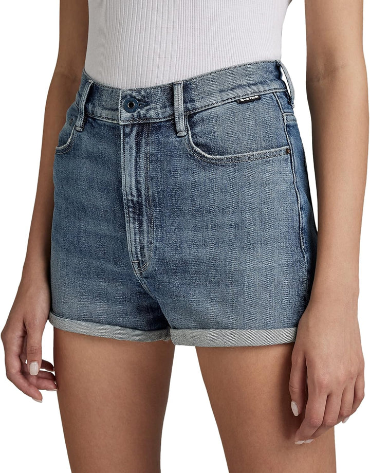 G-STAR RAW Damen Tedie Denim Shorts, Blau (Faded Santorini D21001-c911-c767)