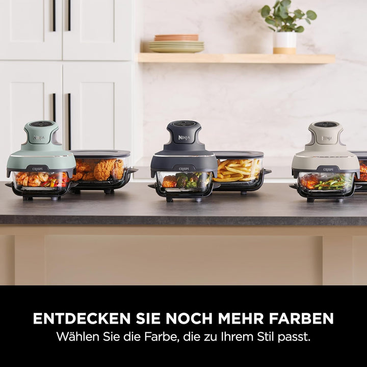 Ninja CRISPi Tragbare Heissluftfritteuse, 3,8 l & 1,4 l, 4-in-1: Heissluftfrittieren, Braten, Aufknu